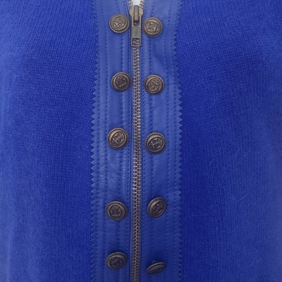 Vintage Women Joseph Ho Lambs Wool Angora Sweater Size Small Zip Buttons Ribbed. - Picture 7 of 10